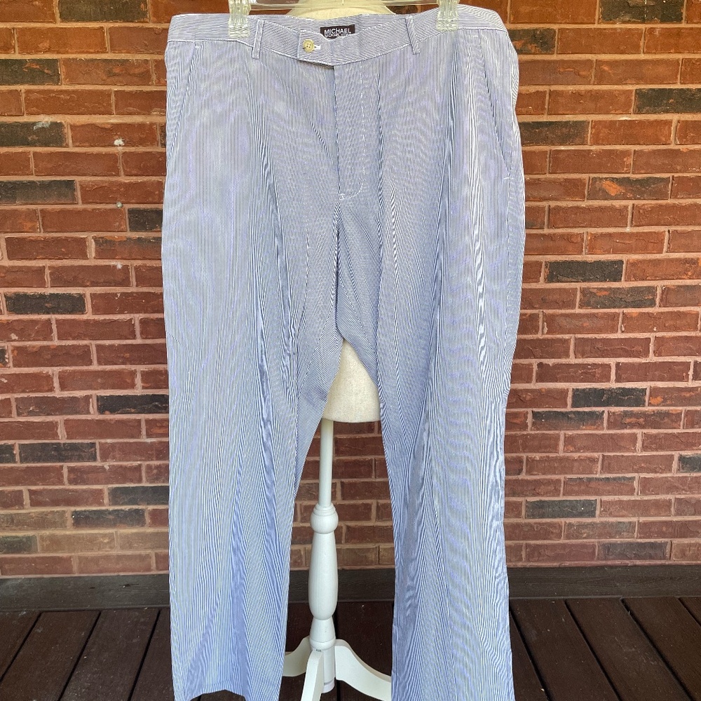 MICHAEL KORS - Mens Seersucker Slacks - 36/32